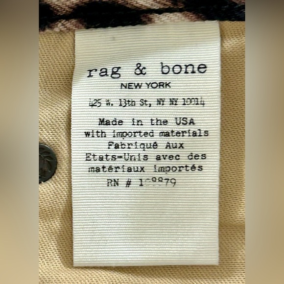 NFS Rag & Bone Boyfriend Snow Leopard Print Womens Pants Size 28 - Picture 8 of 15